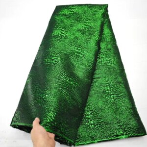 African Jacquard Brocade Lace Fabric 2024 High Quality Nigerian Tulle Damask Lace Fabric For Sewing Woman Party Dresses