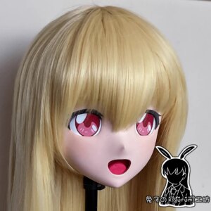 (RB24011)Customize Full Head Quality Handmade Female/Girl Resin Japanese Anime Cartoon Character Kig Cosplay Kigurumi Mask