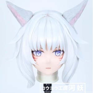 C-418 Customize Full Head Resin Cartoon Cosplay Japanese Character Anime Role Play Crossdress Kigurumi Mask With Back Shell