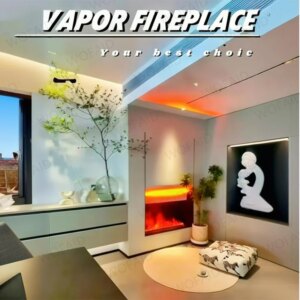 Electric 3D Atomization Fireplace Decoration Steam Humidifier with Colorful Flames for Living Room Intelligent Home Design