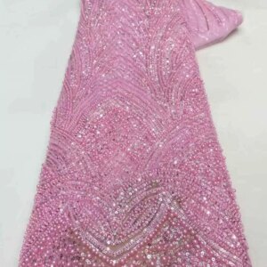 Exquisite Unique Elegance Fashion Design Beads Fabric Handmade 3D Embroidery Net Lace Beads For Women’s Wedding Party Dresses
