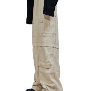 Avant-Garde Style Techwear Pants High Street Hip Hop Loose Pocket Stacked Trousers Mop Men’s Autumn