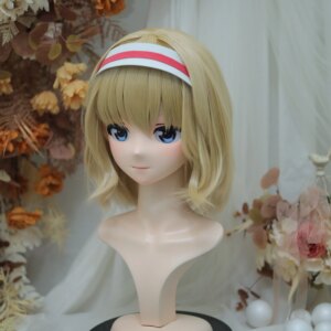 Customize Character Female/Girl Resin Kig Full Head With Lock Anime Cosplay Japanese Anime Kigurumi Mask