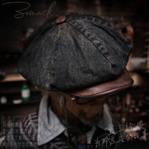 Niche Designer Handmade American Retro Hat Men Octagonal Cap Beret Women