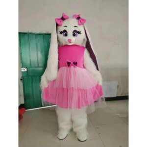 QQ8 New Adult Halloween Christmas Cute Hare Rabbit Mascotte Fancy Cartoon Mascot Costume Plush Fancy Dress Mascot Costume5Lk¥
