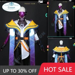 COSSUN Game LOL Heart Steel Men’s Team Aphelios Cosplay Costume Halloween Outfits Men Clothing Accessories Earphone
