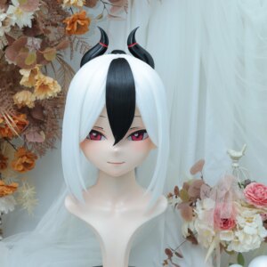 Customize Character Female/Girl Resin Kig Full Head With Lock Anime Cosplay Japanese Anime Kigurumi Mask