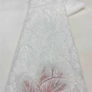 2025 Wholesale Fashion African Velvet Lace Fabric High Quality Women Party Sequin Embroidery Nigerian Lace Materials