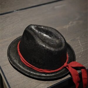 burned hat dark little top men and women summer street dance shoot decorated personality