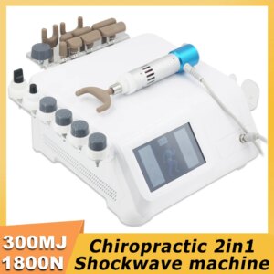 300MJ Shockwave Therapy Machine Deep Tissue Pain Relief Device for Home Clinic Use for Sports Injuries and Chronic Aches.
