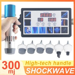 Portable Shockwave Therapy Machine Relieve Shoulder Neck Pain Massage Relaxation 300MJ Physiotherapy Shock Wave Equipment