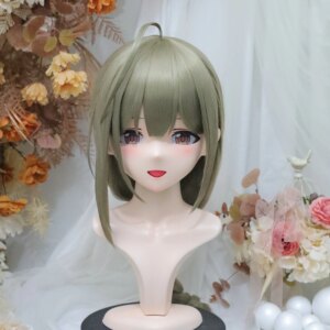 Customize Character Female/Girl Resin Kig Full Head With Lock Anime Cosplay Japanese Anime Kigurumi Mask