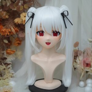 (NFD311-16)Customize Full Head With Lock Pretty Female/Girl Japanese Animego Character Kig Cosplay Kigurumi Mask Crossdress Doll