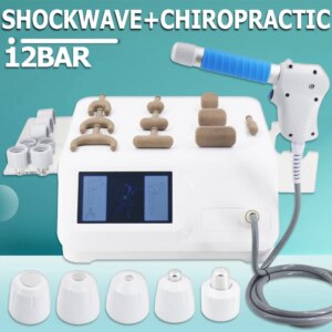 New Professional Pneumatic Shockwave Therapy Machine 12Bar for ED Treatment Relief Body Pain Massage Correction 2 in 1 Massager