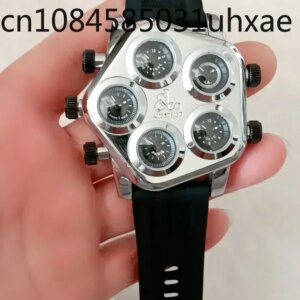 Silicone strap, multi movement quartz handsome watch, fashionable couple watch