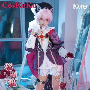 CosKoKo Dahlia Cosplay Anime Game Genshin Impact Costume Fashion Uniforms Full Set Halloween Carnival Party Role Play Clothing