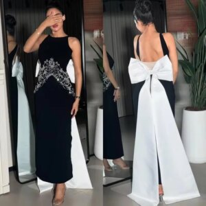 Little Daisy CustomizedBow Sequined Applique Straight Scoop Neck Midi Dresses Bespoke Occasion Dresses Fashion