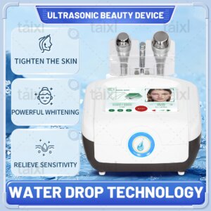 Triple Ultrasound Multi Frequency Real 10 mHz Skin Treatment Beauty Machine 1mhz 3 mhz Cross Frequency Ultra Sonic Water Drop