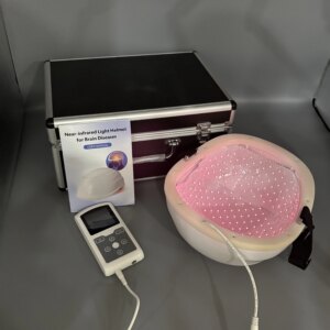 ZJZK 15W Infrared Light Therapy Helmet 810nmx280diodes Parkinson Physiotherapy 40Hz Cerebral Thrombosis Alzheimer Diseases