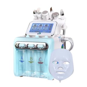 H2O2 7 in 1 Water Oxygen Jet Peel Hydro Beauty Skin Cleansing Hydrofacial Machine Facial Machine Water Aqua Peeling for Home Use