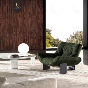 High Quality Luxury Designer Living Room Chair Furniture Modern Ash Solid Wooden And Velvet Fabric Lounge Chairs For Balcony Use