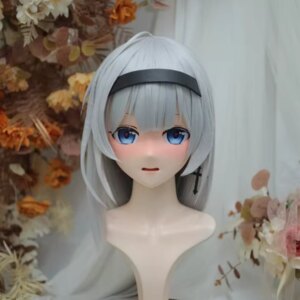(NFD312-36)Customize Full Head With Lock Pretty Female/Girl Japanese Animego Character Kig Cosplay Kigurumi Mask Crossdress Doll