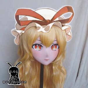 (RK9162)Top Quality Handmade Female Resin Cosplay Japanese Role Play Kigurumi Mask Crossdresser Doll Transgender Mask