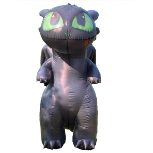 Flying Dragon Black Inflatable Costume Cute Adult Large Halloween Party Mascot Costume