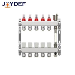 ABST PEX 2-15ways Manifold, Stainless Steel Floor Heat Manifold Kit with 1/2″ Adapters for Hydronic Radiant Floor Heating