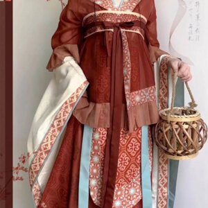 New Year robe Hanfu wind fairy restoration dress imitation red GUI clothing
