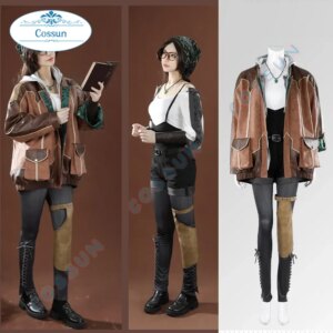 Game Monster Hunter Alma Cosplay Costume Guild-appointed Handler Alma Coat Pants Full Set Halloween Uniforms For Men Women 5541