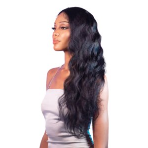 Virgin Remy Hair Weave Glossy 3 Bundles Body Wave 16″18″20″ (Color:NATURAL BLACK)