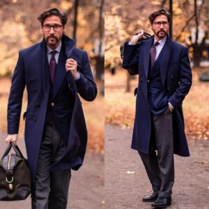 Winter Men’s Thick Overcoat Double Breasted Long Woolen Jacket Blazer One Coat