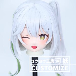 C-411Customize Full Head Resin Cartoon Cosplay Japanese Character Anime Role Play Crossdress Kigurumi Mask With Back Shell
