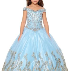 Blue Mini Quinceanera Dresses Off The Shoulder Appliques Beaded Flower Girl Dresses For Weddings Pageant Dresses Baby Customized