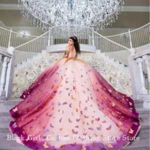 Luxury Bow Lace Applique 15 Quinceanera Sparkling Strapless Princess Sweetheart With Chapel Train Custom فساتين براندات عالميه