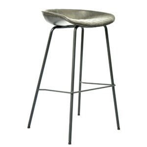 Synkla Modern Bar Chair Stainless Steel and Leather for Bar Hotel Outdoor Living Room Workshop Stylish stool Furniture