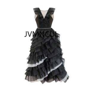 Stunning and Elegant Party Dress, 2025 Cross-border European and American Style Maxi Dress with Puff Skirt and Backless Design