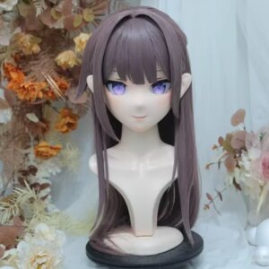 (NFD-25-4)Customize Full Head With Lock Crossdress Doll Female/Girl Japanese Anime Cartoon Character Kig Cosplay Kigurumi Mask
