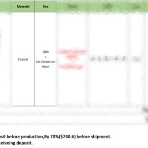 Neck-lace Custom Order 30% Deposit