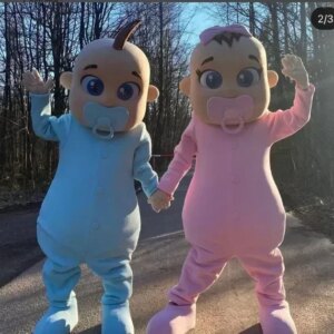 Cute Both Girl And Boy Mascot Costume Suits Halloween Christmas Birthday Adults Fancy Dress Outfit For Party Wedding