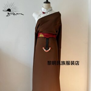 Winter Composite Tibetan Robe Versatile New Fleece-lined Women’s