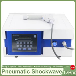 Pneumatic Shockwave Therapy Machine 12Bar For ED Treatment Pain Relief 6Heads Professional Shock Wave Body Relaxation Massager