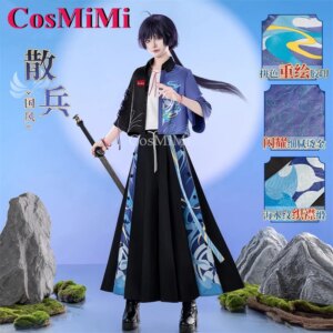 CosMiMi Game Genshin Impact Scaramouche Cosplay Costume Chinese Style Elements Outfit Carnival Party Role Play Clothing S-XL New