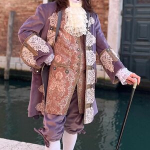 1700s Men’s Rococo Baroque Costume Louis Χ Ⅵ Court Prince Tea Party Ball Gown Victorian Aristocratic Gentleman Tuxedo Suit