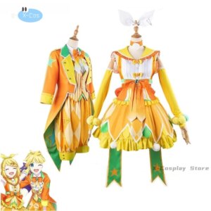 Game PJSK Rin Len Cosplay Costumes Cute Party Suit Project Sekai Cosplay Clothing Halloween Carnival Uniforms Custom Made