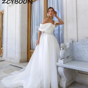 Sexy Sweetheart Neck High Slit Appliques Tulle Wedding Dresses For Women Court Train 2025 Bridal Gowns Vestido De Noiva