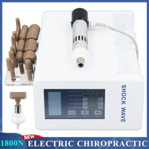 Electric Correction Gun 10Heads Spinal Chiropractic Adjusting Tools Impulse Spine Cervical Touch Screen Back New 1800N Massager