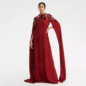 On Sale Arabic Mother of the Bride Dresses Wine Red Mother Gowns Long Sleeves Sequined Illusion Neck Wedding Party Dresses 2024