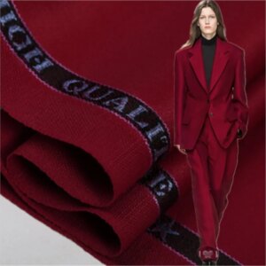 Burgundy wool cloth men’s and women’s suit worsted high-count